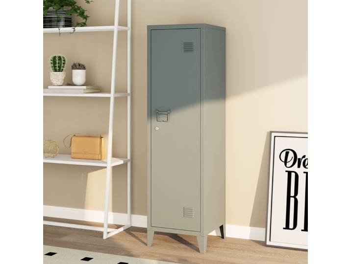 Armoire à casier Kurikka métallique vérouillable 137 x 38 x 38 cm gris foncé