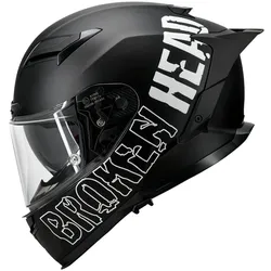 Broken Head Street Division Black Edition Integralhelm Mit Sonnenblende XXL (63-64 cm)