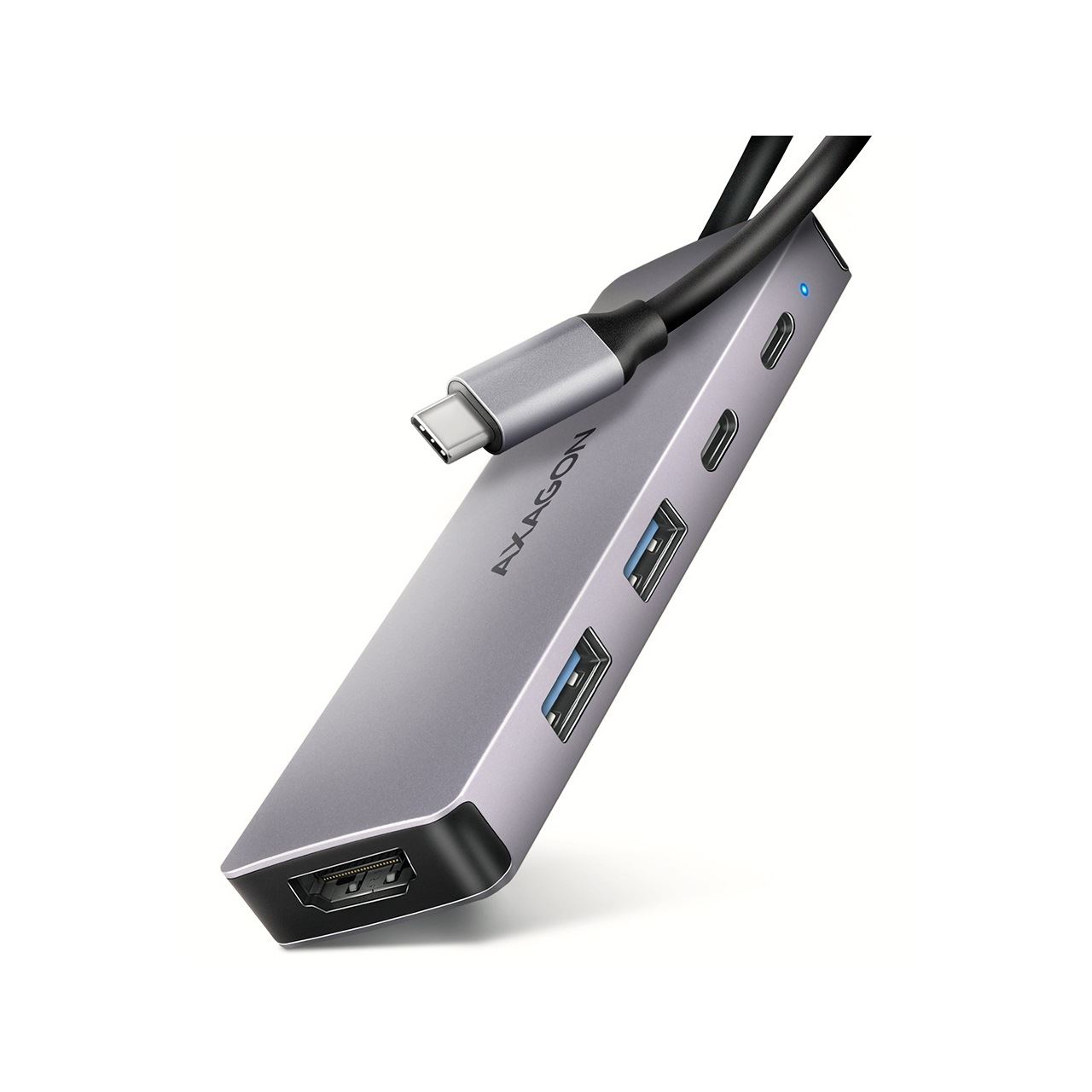 AXAGON HMC-5H60 USB-C 3.2 Gen 1 hub, 2x USB-A, 1x USB-C, 4K 60Hz HDMI, PD 100W, 15cm USB-C cable