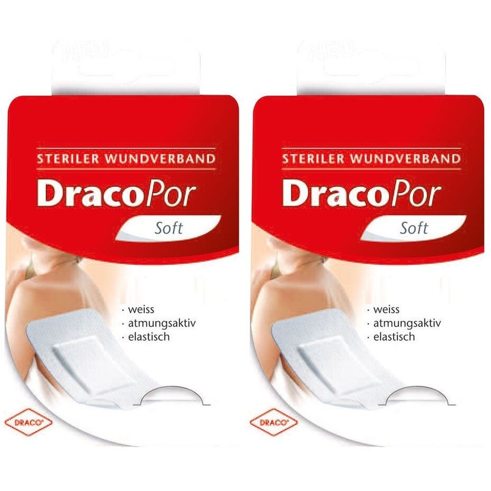 Dracopor Wundverband 3,8x3,8 cm steril 2x 2x50 St Pflaster