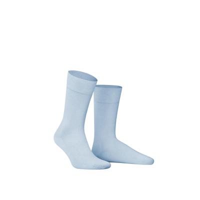 Socken HUDSON "RELAX COTTON", Herren, Gr. 45-46, Sockengröße, blau (light blau), Obermaterial: 97% Baumwolle, 3% Elasthan, normal, Socken Socken, druckfreier Relax-Komfortbund