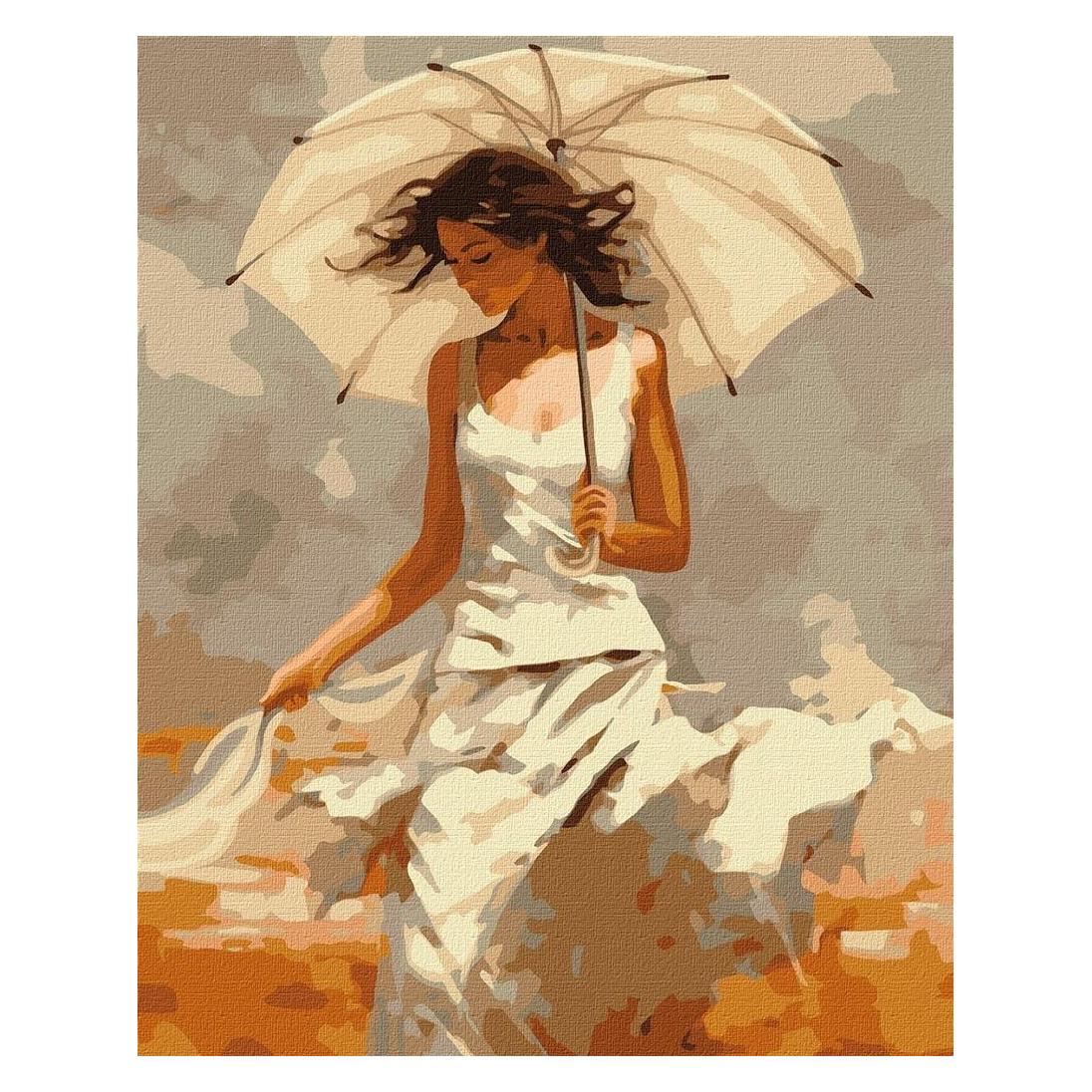 Ideyka Malen nach Zahlen - Mädchen mit Regenschirm (57271883)