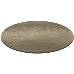 Oviala Business Runde Tischplatte 60 cm 4 Plätze Räuchereiche