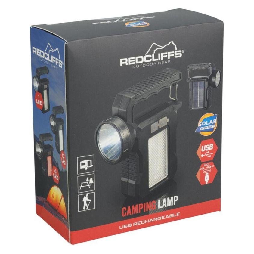 Redcliffs Flashlight Camping Lamp USB Charging and Solar (67528292)