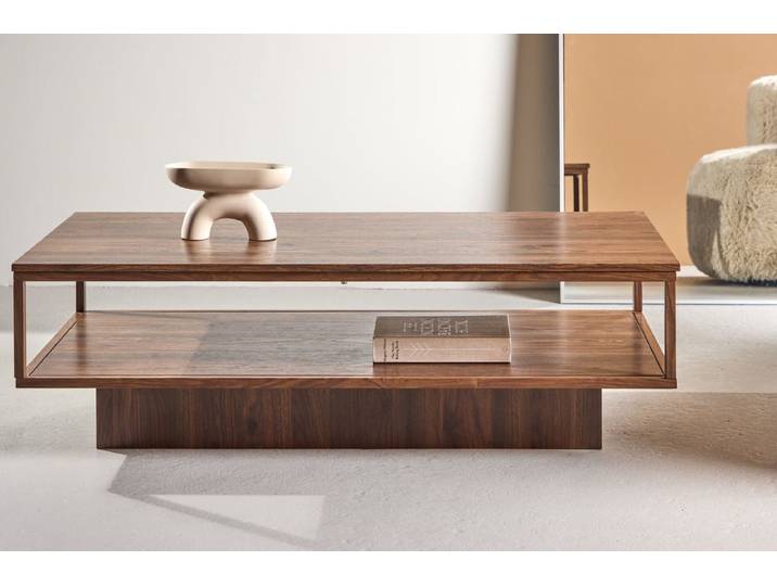 Couchtisch Magela - in Walnuss-Optik - Walnuss - Luxusbetten24