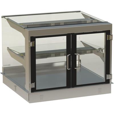 HAGOLA Showcase Ohio, Warmausgabe, eckig, Drehtüren, 2 Auslagen, 760 x 510/90 x 710 mm