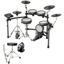 NUX DM-8 E-Dum Schlagzeug mit Zubehör-Set (E-Drum), Schlagzeug, Schwarz