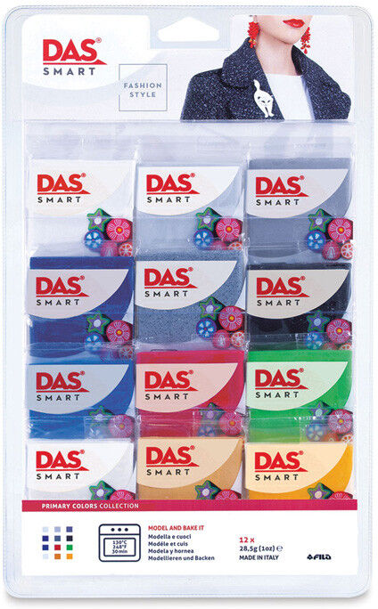 Pâte polymère à cuire au four Smart Fashion Style Set 12 Primary - DAS