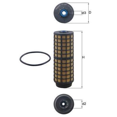 KNECHT Kraftstofffilter KX 564D Filtereinsatz 198mm für Iveco
