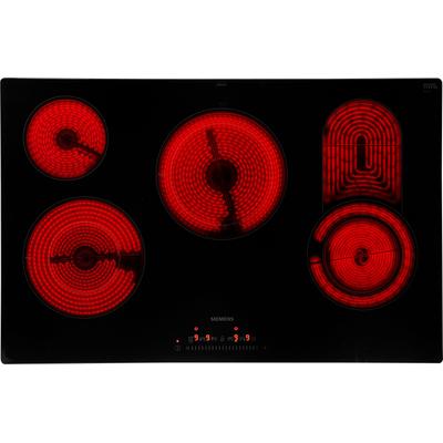 SIEMENS Elektro-Kochfeld "ET801FCP1D", schwarz, B:79,2cm H:5,1cm T:51,2cm, Kochfelder, 20 % mehr Leistung beim Aufheizen dank powerBoost-Funktion