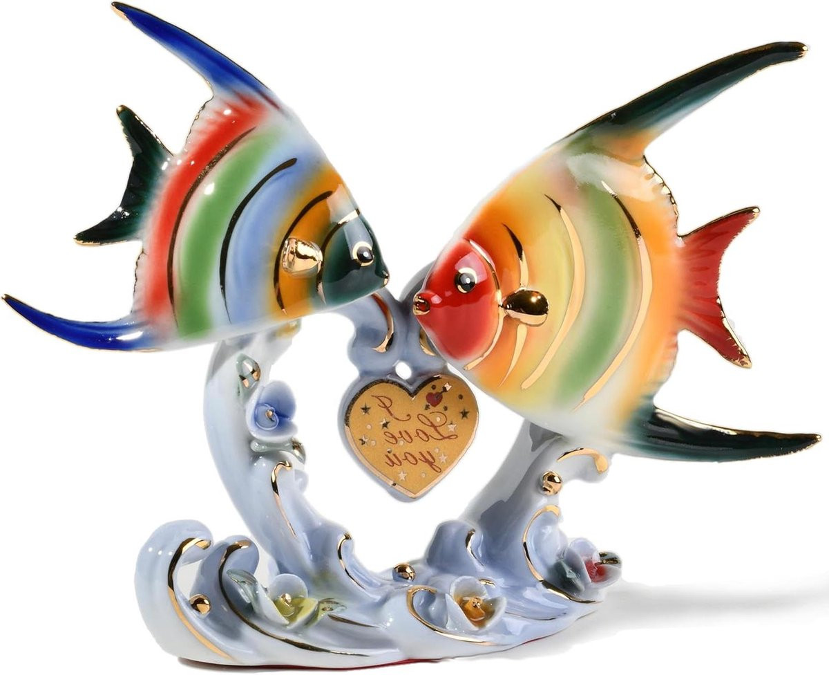 Meerkleurige porseleinen beeldjes voor decoratie, hoogte: 10-12 cm