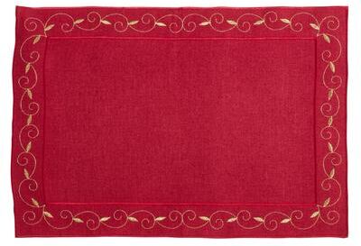 Saro Lifestyle Holiday Placemats With Embroidered Design (Set of 4)