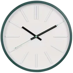 MAUL Wanduhr MAULben Ø 35 x 5 cm Kunststoff exkl. Batterie grün