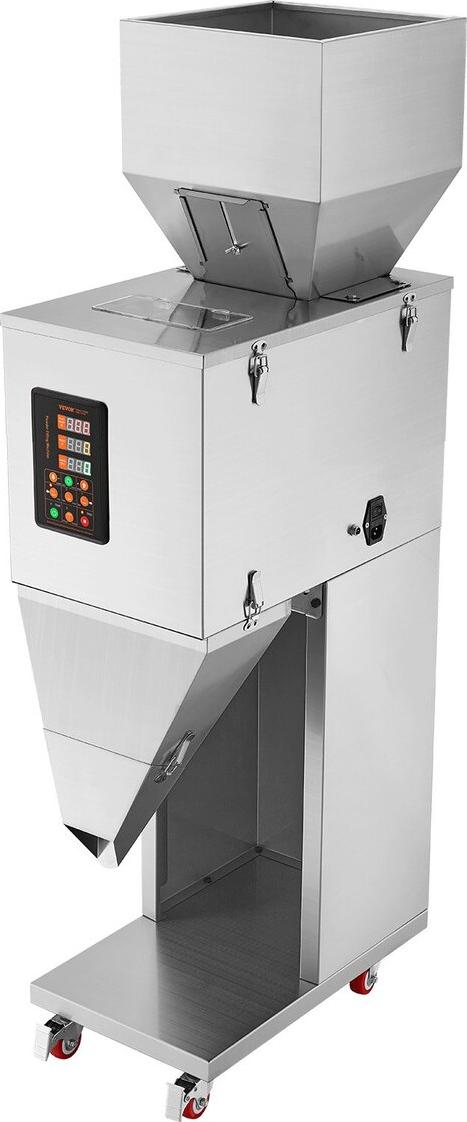 Partikel-Abfüllmaschine, 0,022-2,2 lbs/10-1000 g, automatische Abfüllmaschine mit Fußpedal, Edelstahl-Wiege-Abfüllmaschine, Wiege-Abfüllmaschine für Bohnen, Samen, Getreide, Tee, Granulatverpackung