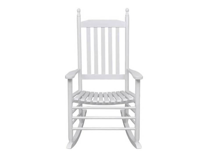 Magnifique Chaise à bascule avec siège incurvé Blanc Bois - design polyvalent - pour maison - Blanc 10.3 kg 2026_895419