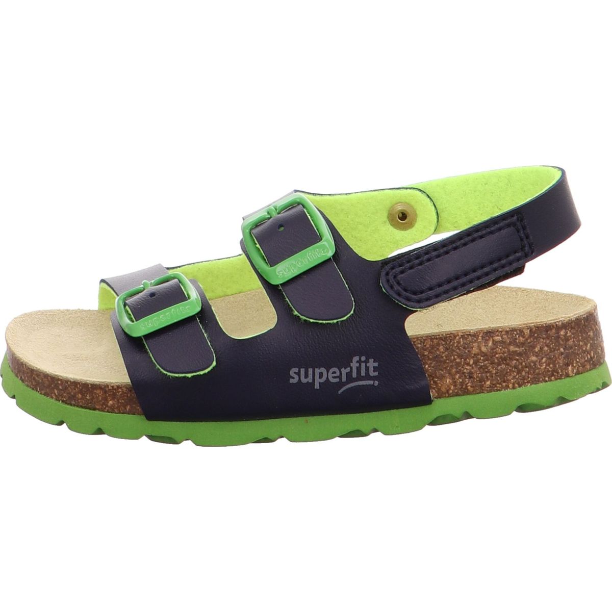 Superfit Fussbettpantoffel blau/grÜn (8100) 24 0-600124-8100-24