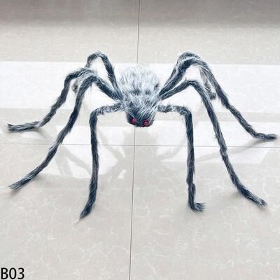 Uplift Essentials Halloween Giant Plush Spider Prop style B03
