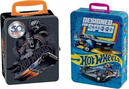 Theo Klein Hot Wheels Sammelkoffer für 50 Autos (blau/pink)
