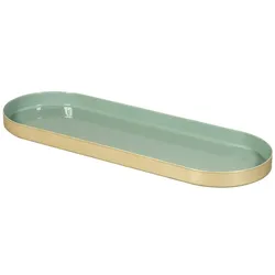 Rayher Dekoartikel eukalyptus/gold Metall-Tablett, 1 St.