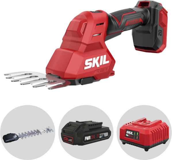 SKIL 0631 CA - Cisaille à gazon à batterie - Sculpte-haies - 20V/2Ah
