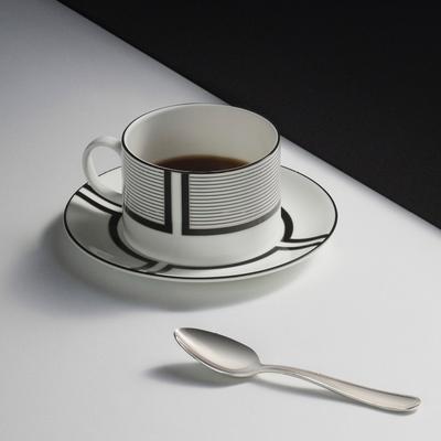 Vera Wang Wedgwood Luxe Graphite Teacup & Saucer 7.9floz
