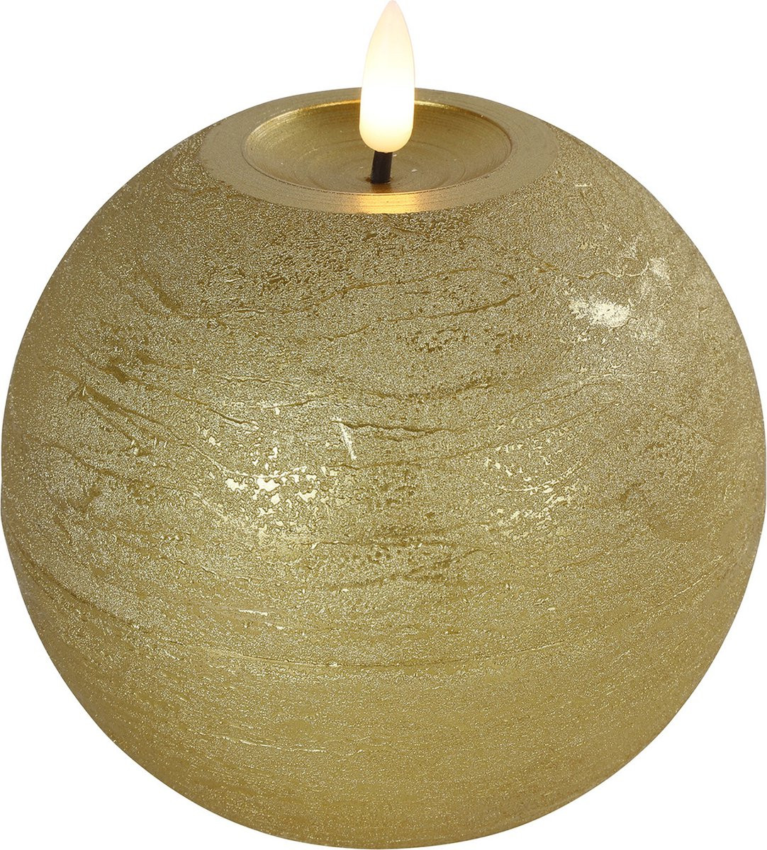 Countryfield Lyon LED bolkaars - Goud - B: 12 cm, H: 12,5 cm - Warm wit