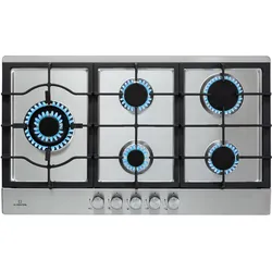 Ignito Chef Edition 5 Zonen Gaskochfeld 5-flammig Sabaf-Brenner Glaskeramik