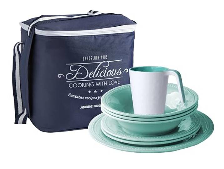 Marine Business Harmony-Pack Geschirrset 24u-ACQUA, Blau, Größe M