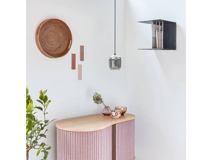 Design hanglamp Acorn, dimbaar, alu / grijs / zink, Woon-/ Eetkamer, Glas, Design, hanglamp