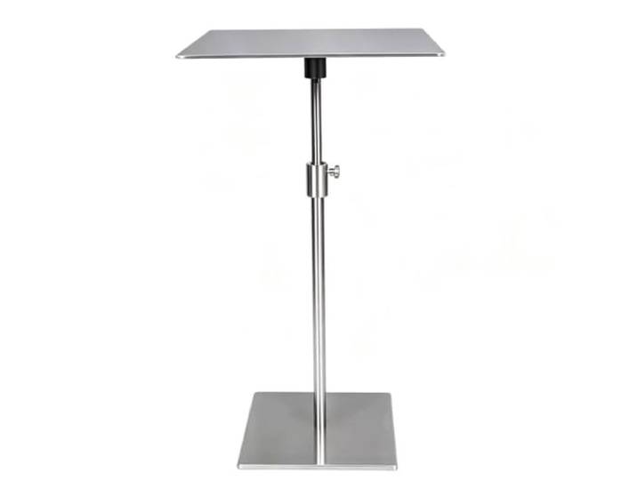 Verstellbarer Esstisch, Bartisch, kleiner Pub-Bistrotisch aus Edelstahl Sofa-Beistelltisch, Wohnzimmer-Beistelltisch, Küchen-Frühstückstisch für drinnen und draußen(Silver,35cmx35cm)