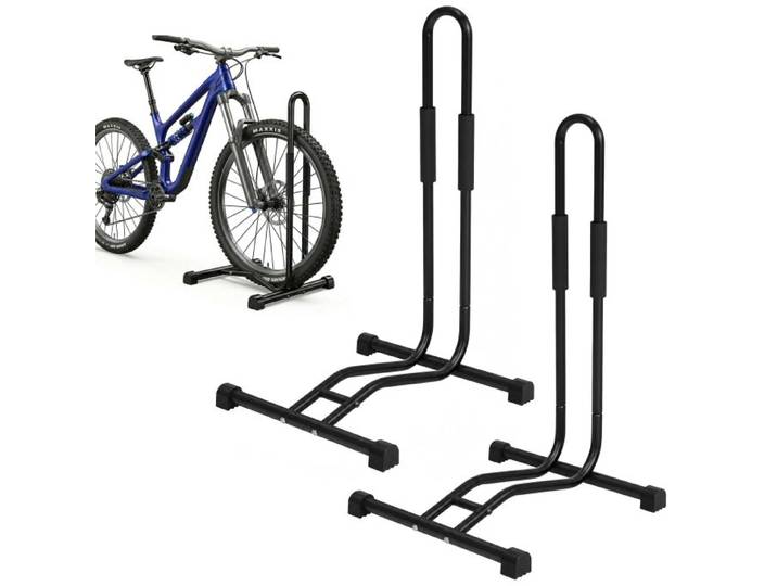 Relaxdays Support vélo en acier, lot de 2