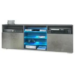 LOWBOARD Granada Front in Beton dunkel Optik