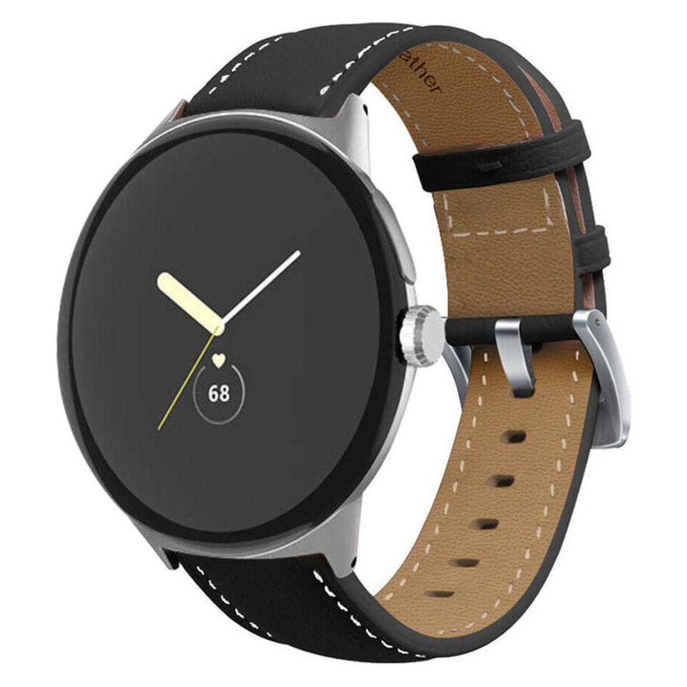 Cover-Discount Google Pixel Watch - Lederarmband schwarz (Kunstleder) (680604949A)