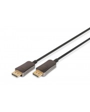 DIGITUS DisplayPort AOC Hybrid Glasfaserkabel UHD 8K 10 m Gold (AK-340107-100-S)