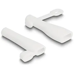 DeLOCK Staubschutz für USB Typ-A Stecker und USB Type-C Stecker Set 2 Stück weiß