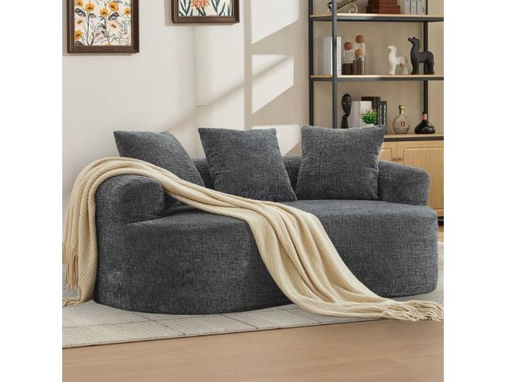Canapé- Xylo- en chenille avec 3 coussins siège profond aucun assemblage requis