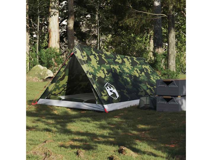 vidaXL Campingzelt 2 Personen Tarnmuster Wasserdicht