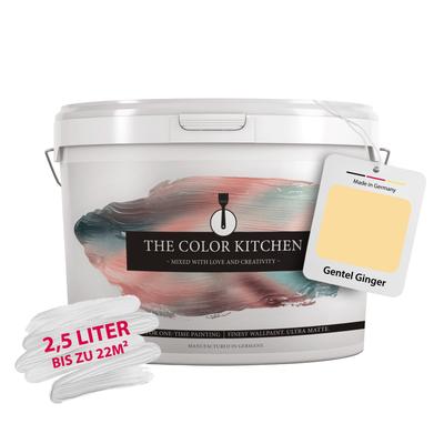 Wand- und Deckenfarbe A.S. CRÉATION "Seidenmatt Innenfarbe THE COLOR KITCHEN", tck5004 gentel ginger, 2,5 l 2,5ml, Farben, für Wohnzimmer Schlafzimmer Flur Küche, versch. Gelbtöne