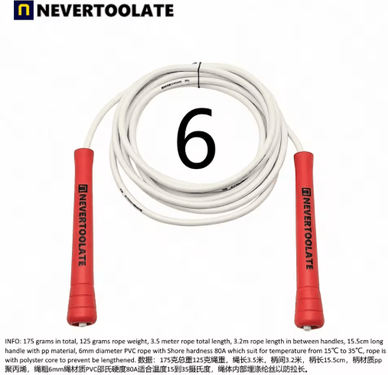Inspire Picks NeverTooLate PVC Fitness Skip Rope Strong PVC Skip Rope With Long Handles 10