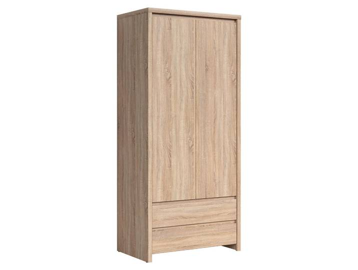 Petits-meubles Kleiderschrank 2 Türen Soren Holz, Braun, Holzwerkstoff, 90x200.5x55.5 cm, Schlafzimmer, Kleiderschränke