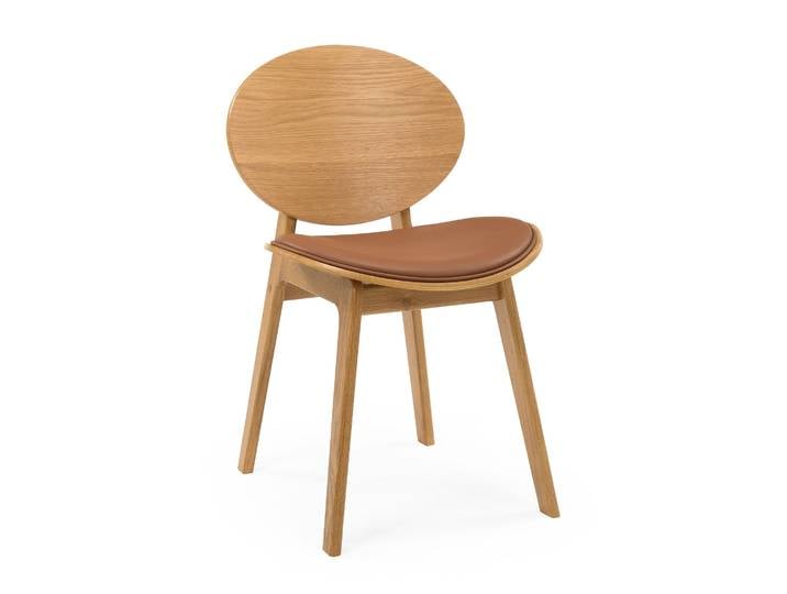 Anker Esszimmerstuhl, Eiche natur Leder Cognac