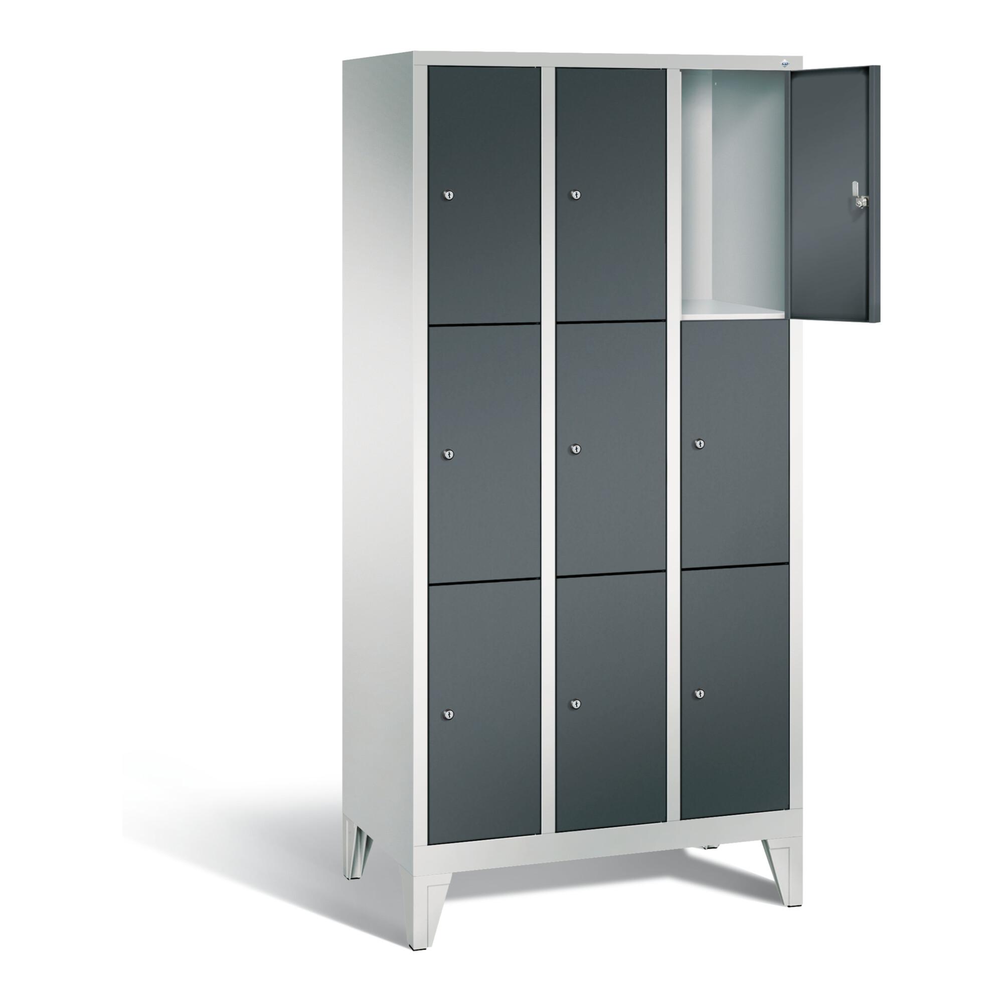 C+P Garderobenschrank Classic, H1850xB900xT500mm, Front Anthrazitgrau, Korpus Lichtgrau (8010-303) ; C + P Möbelsysteme (8010-303|S10212)