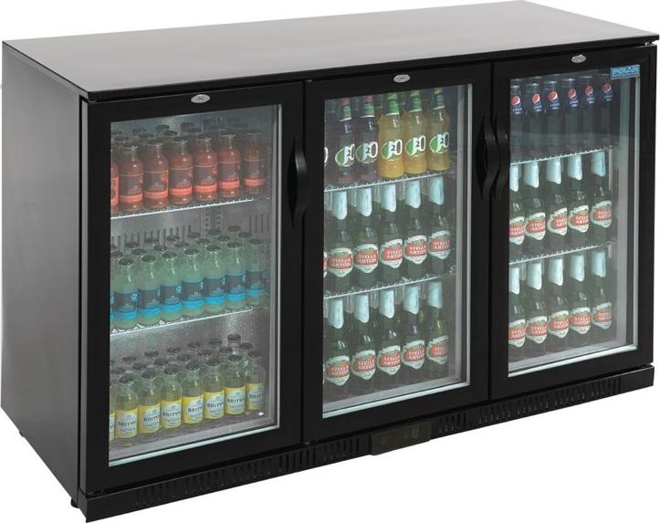Polar Serie G Barkühlschrank mit 3 Klapptüren 330L