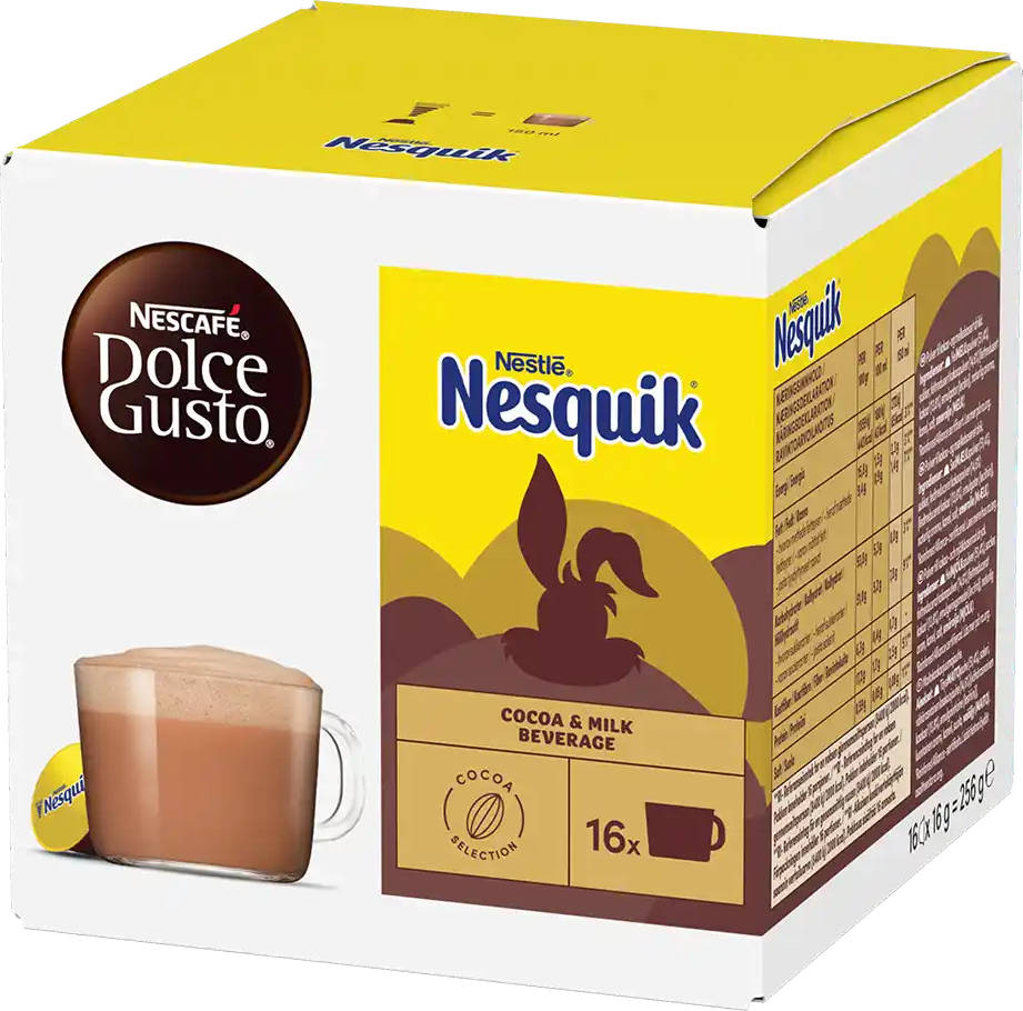 Nescafé®   Nesquik - 16 Capsules de chocolat chaud pour Dolce Gusto