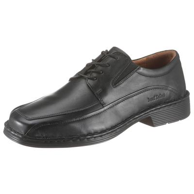 Schnürschuh JOSEF SEIBEL "Brian", Herren, Gr. 43, Leder, schwarz, Schuhe Schnürschuh, in weiter Form, Freizeitschuh, Halbschuh, Schnürschuh