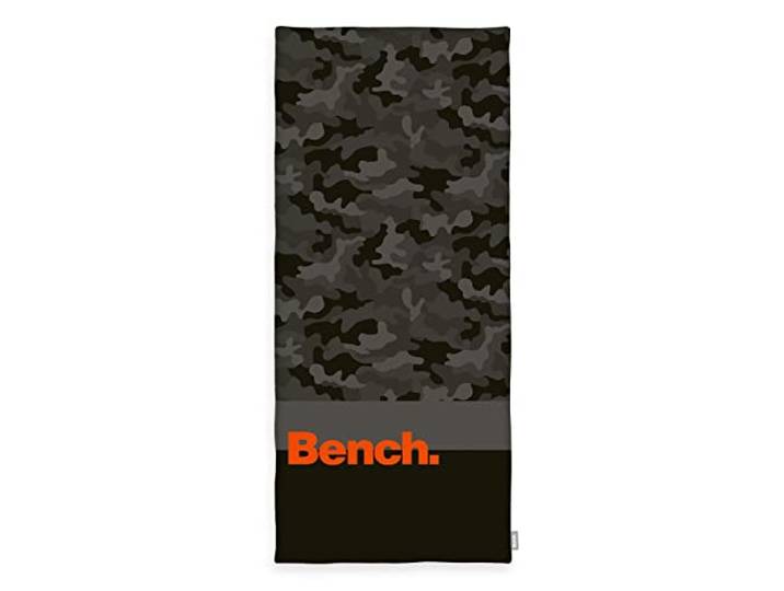 Bench Strand- und Saunatuch, Nature Inspired, 80x180 cm, 100% Baumwolle, Velours, Mit Aufhänger, Farbe: Grau Tarnmuster, Art.Nr.: 6112608537