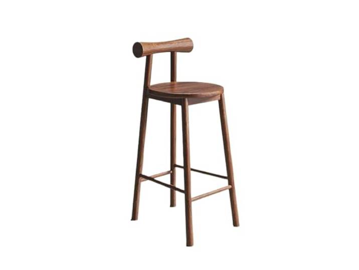 VNCdfhETs Barstuhl Einfacher Barhocker-Frühstücksstuhl Aus Massivem Holz for Esszimmer Barhocker(Brown)