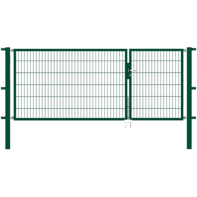 Zaundoppeltür ALBERTS "Flexo", grün, B:300cm H:120cm, Stahl, Tore, in verschiedenen Abmessungen