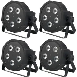 Showlite FLP-5x9W Flatline Panel LED Scheinwerfer RGB 4x Set