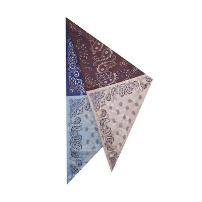 Dreieckstuch CODELLO "Codello Tuch", Damen, blau, Obermaterial: 100% Seide silk., Paisley, Modetücher, mit Paisley-Muster